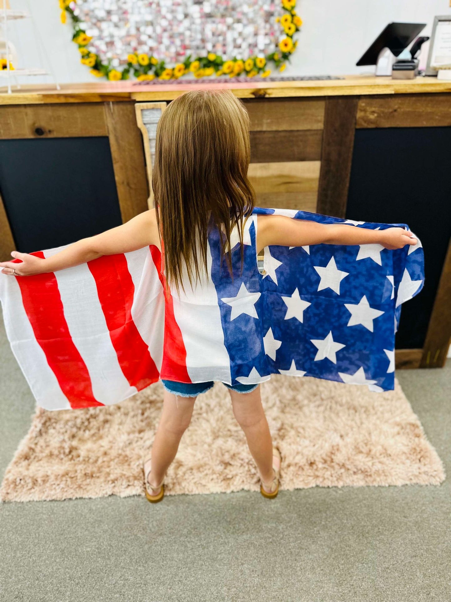 Girls' America Forever Flag Cover Up