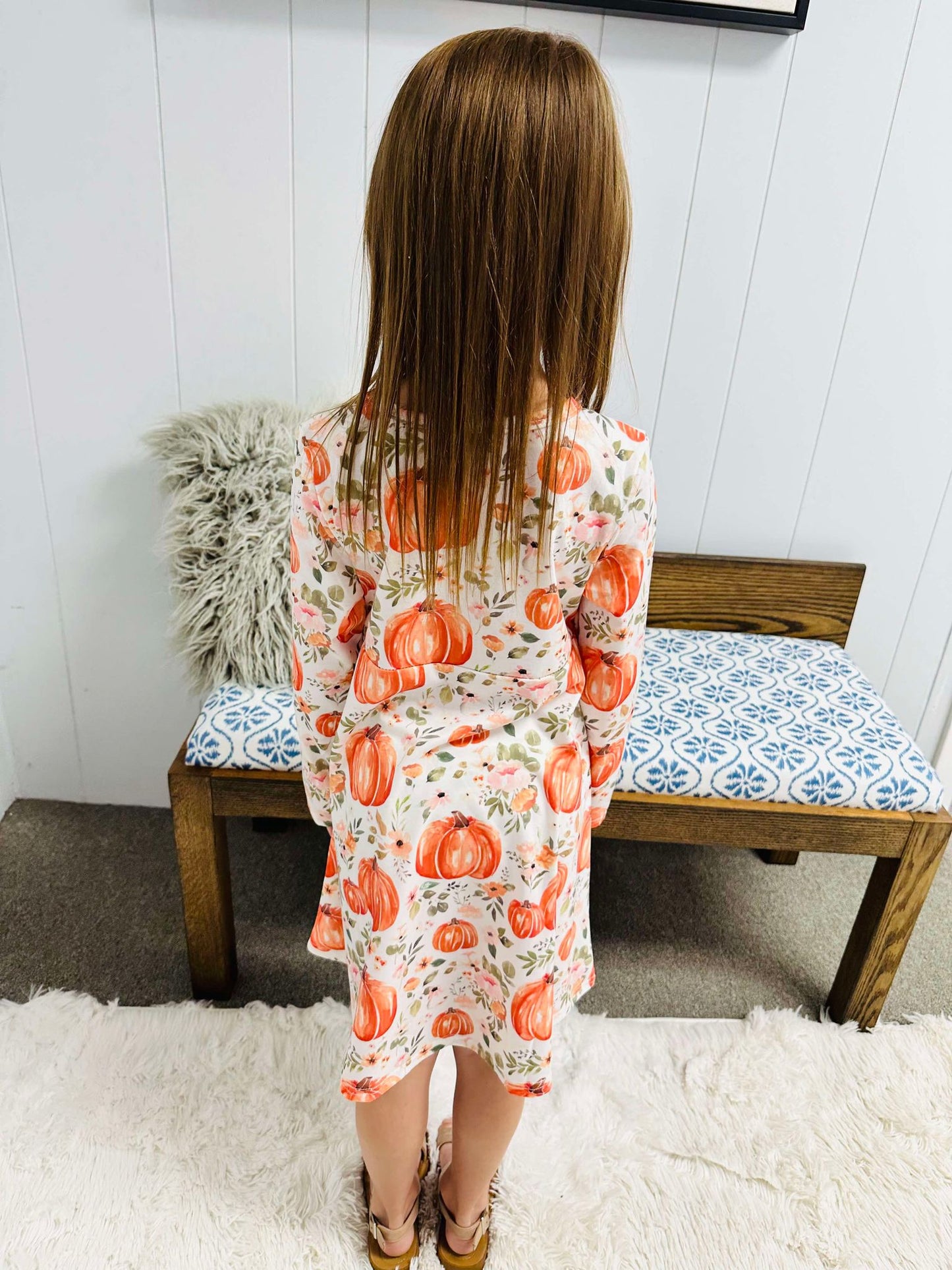 Harvest Pumpkin Swirl Dress