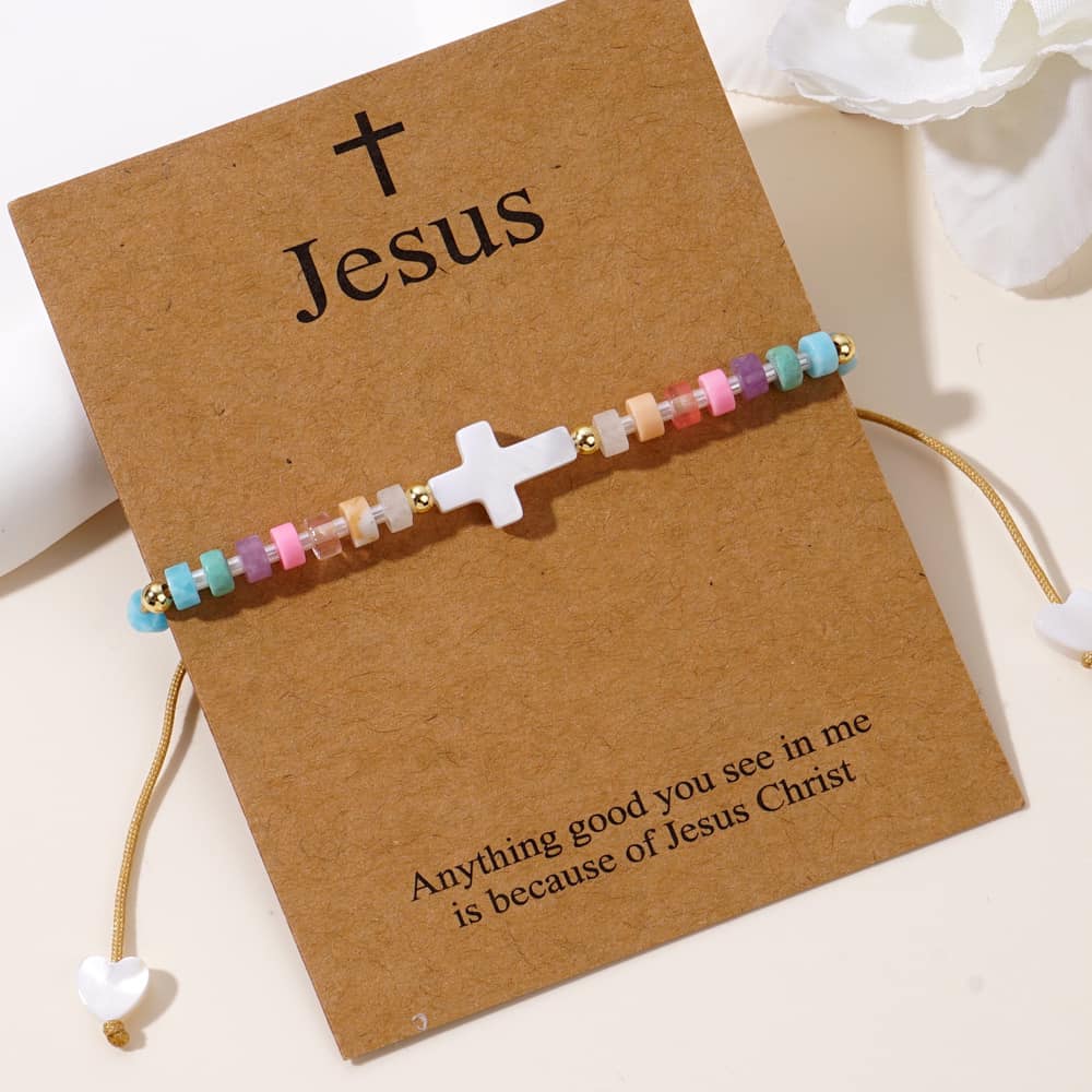 Pastel Cross Bracelet