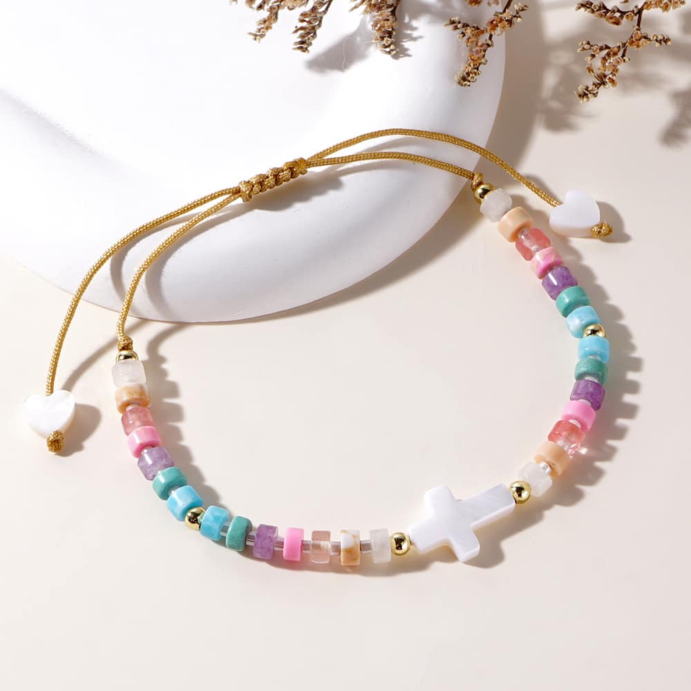 Pastel Cross Bracelet