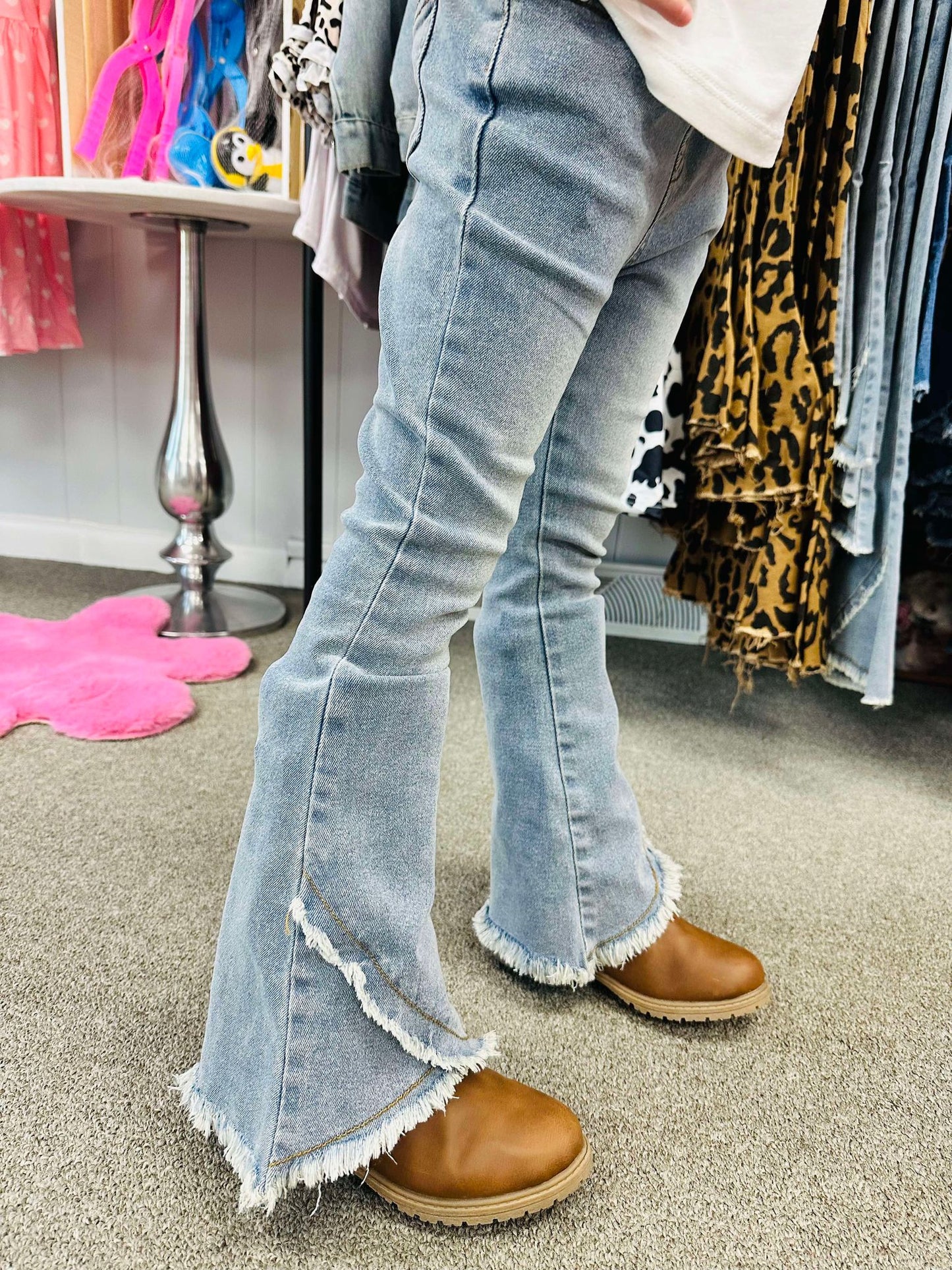 Girls Light Blue Bell Jeans