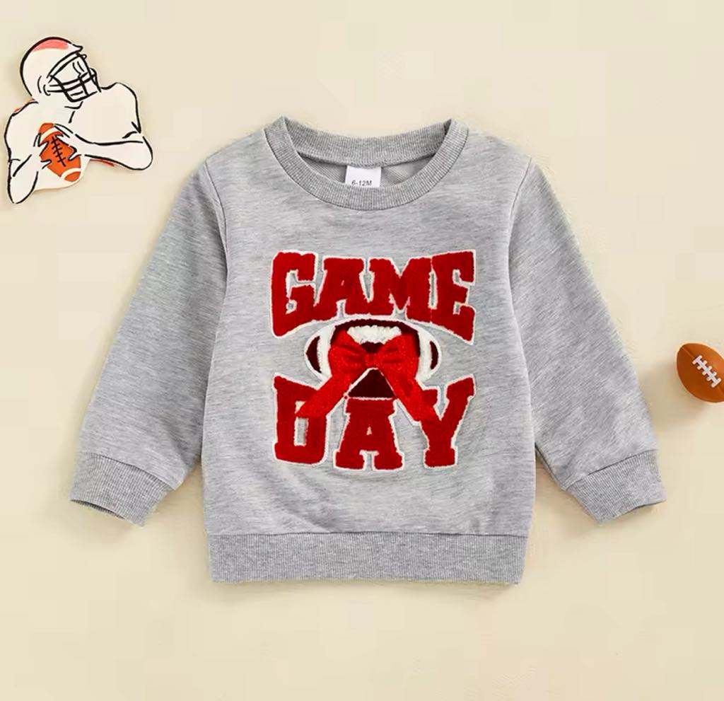 Game Day Patch Sweatshirt and Onesie *PRE-ORDER*