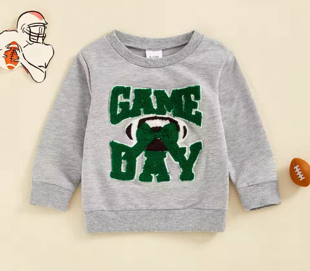 Game Day Patch Sweatshirt and Onesie *PRE-ORDER*