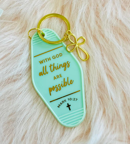 Scripture Keytag-Mark 10:27