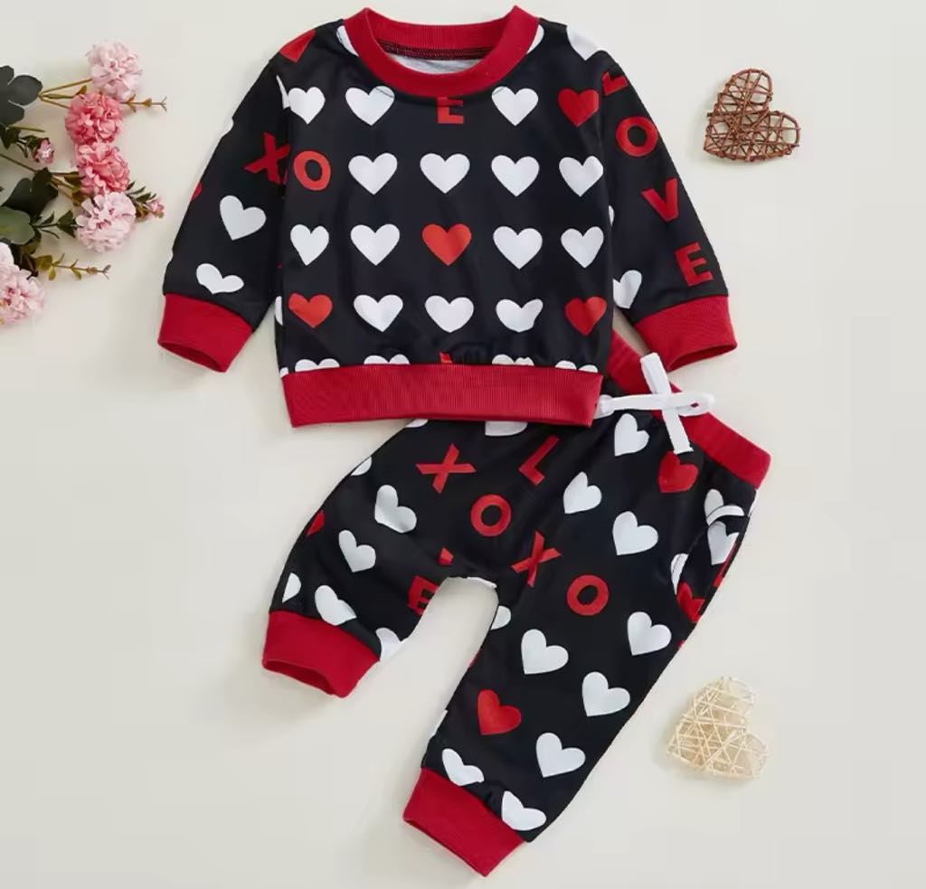 Valentine Girls Sweatshirt and Pant Set (4 Styles) *PRE-ORDER*