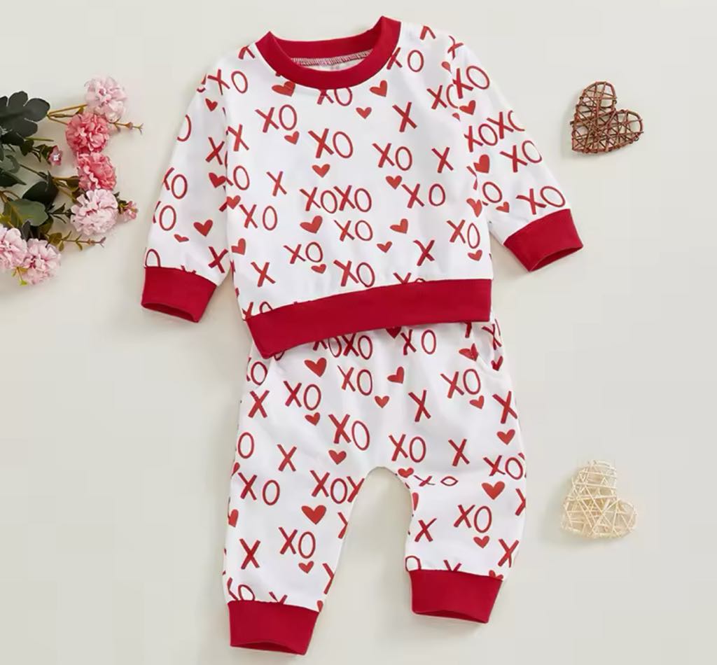 Valentine Girls Sweatshirt and Pant Set (4 Styles) *PRE-ORDER*