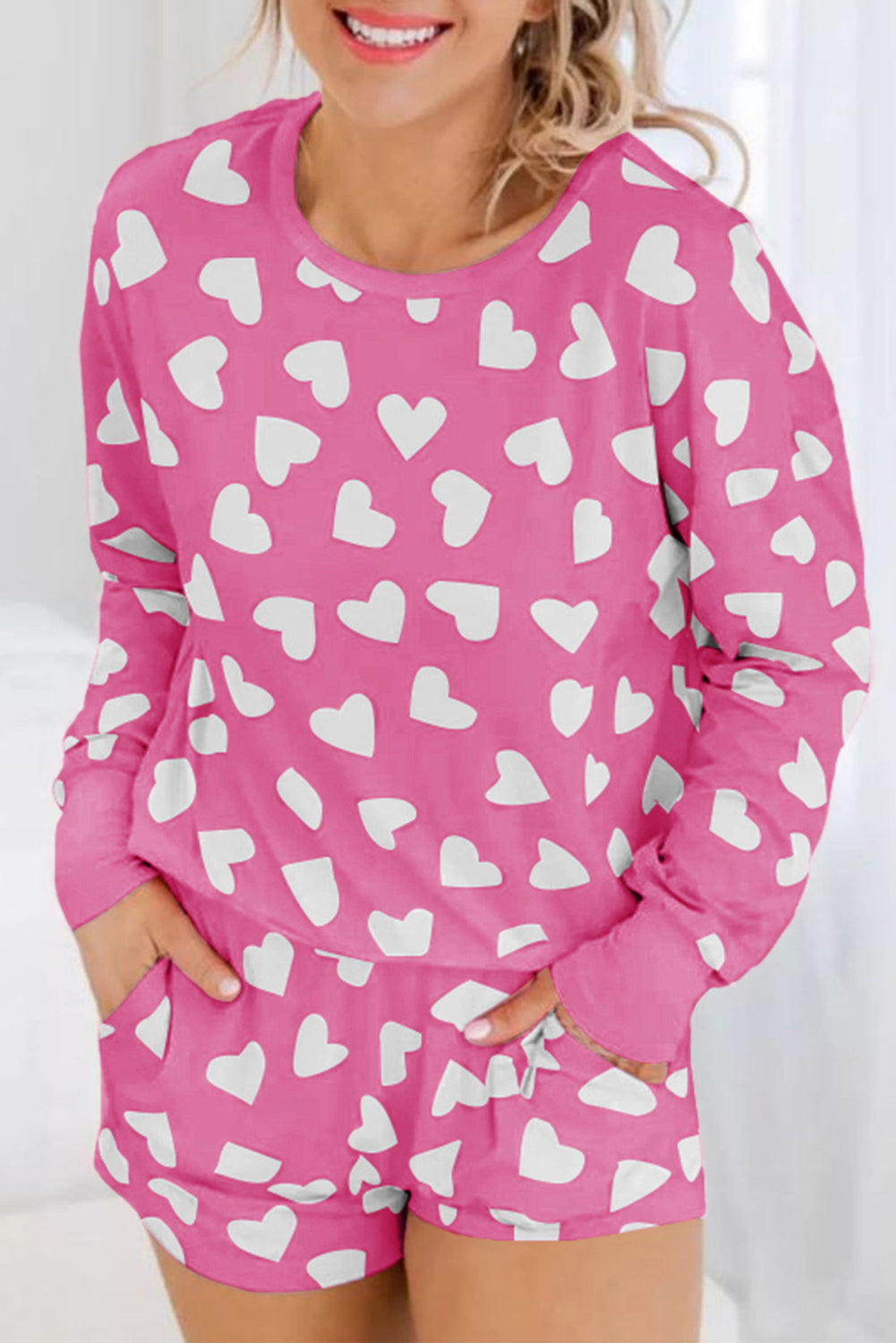 The Ami Heart Long Sleeve and Short Lounge Set *PRE-ORDER*