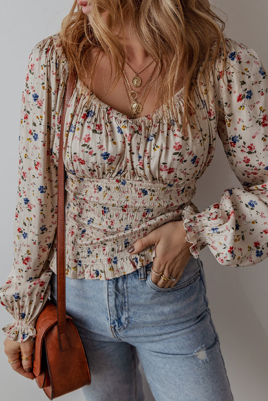 The Vanessa Smocked and Floral Top *PRE-ORDER*