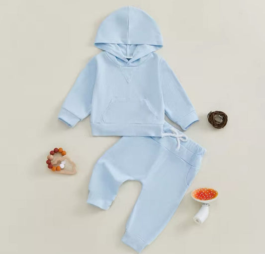 Ribbed Hooded Pullover and Pant Set *PRE-ORDER*