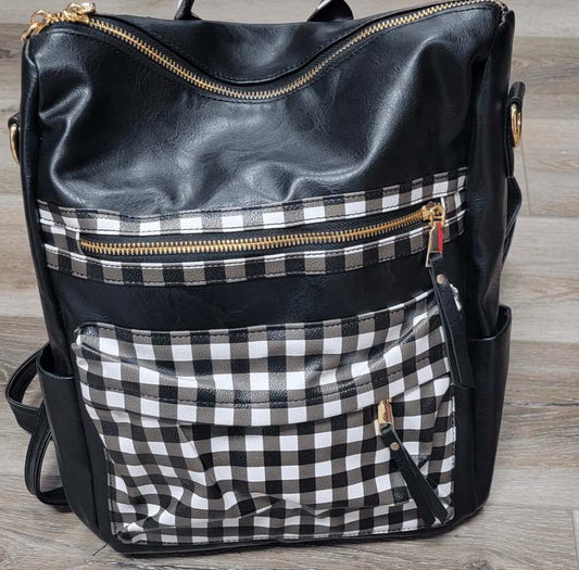 Plaid Convertible Backpack