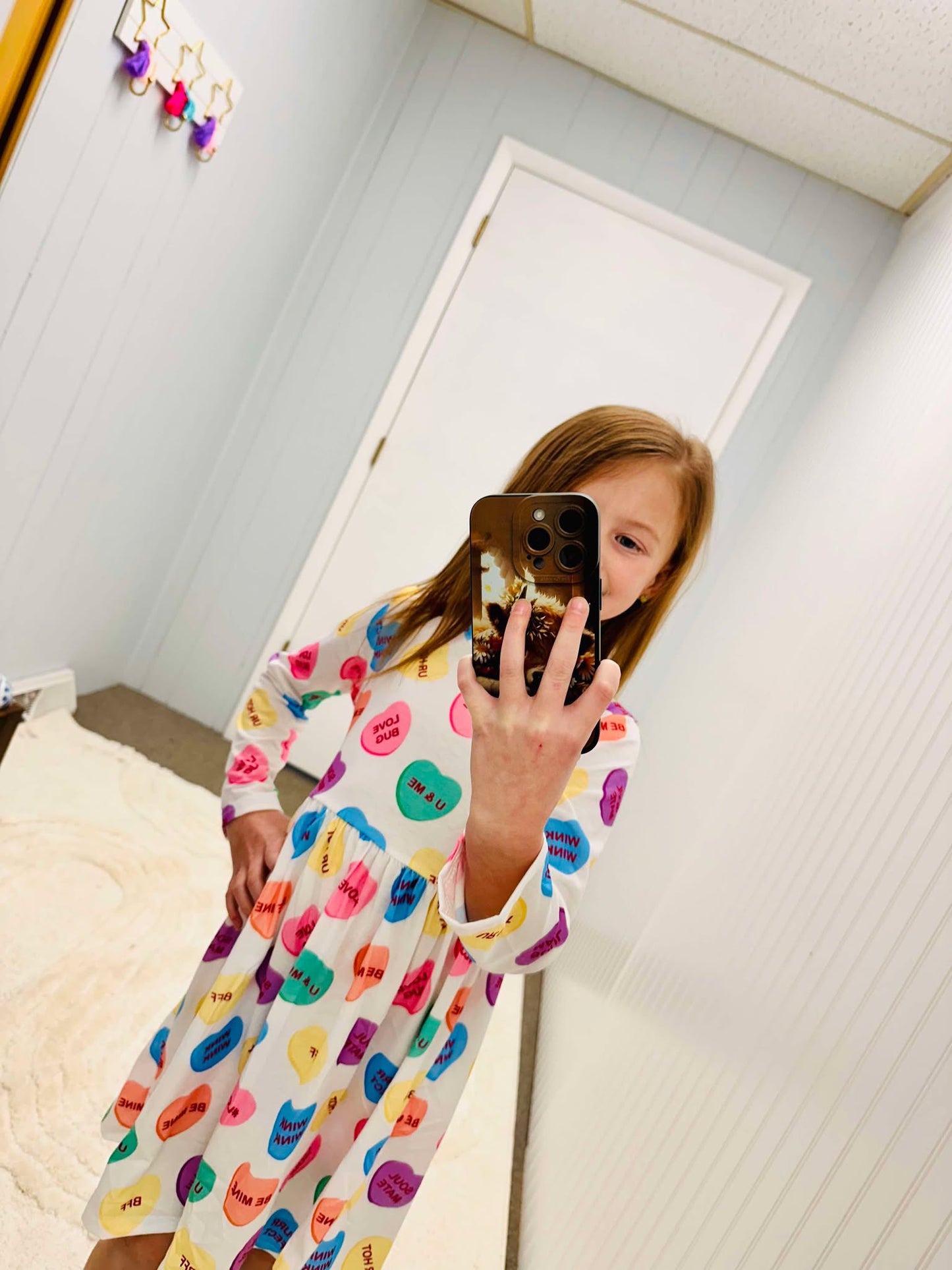 Candy Hearts Long Sleeve Dress