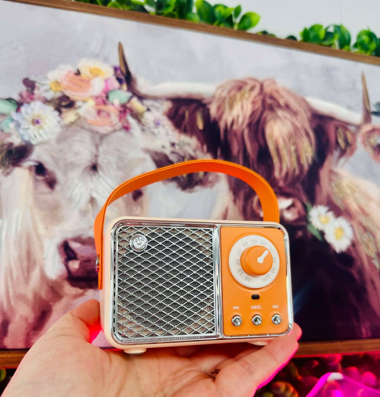 Retro Bluetooth Speaker- Orange