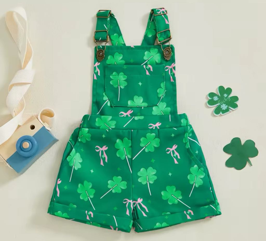 The Shamrock Suspender-Romper *PRE-ORDER*