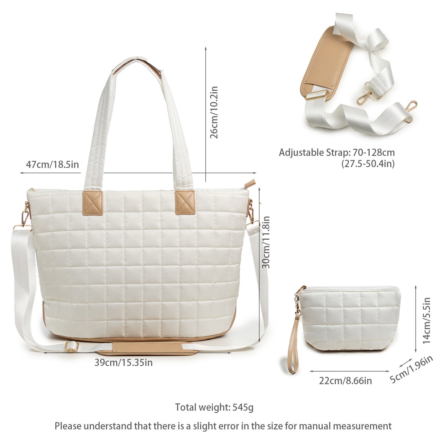 Quilted Nylon Tote with Wristlet *PRE-ORDER*