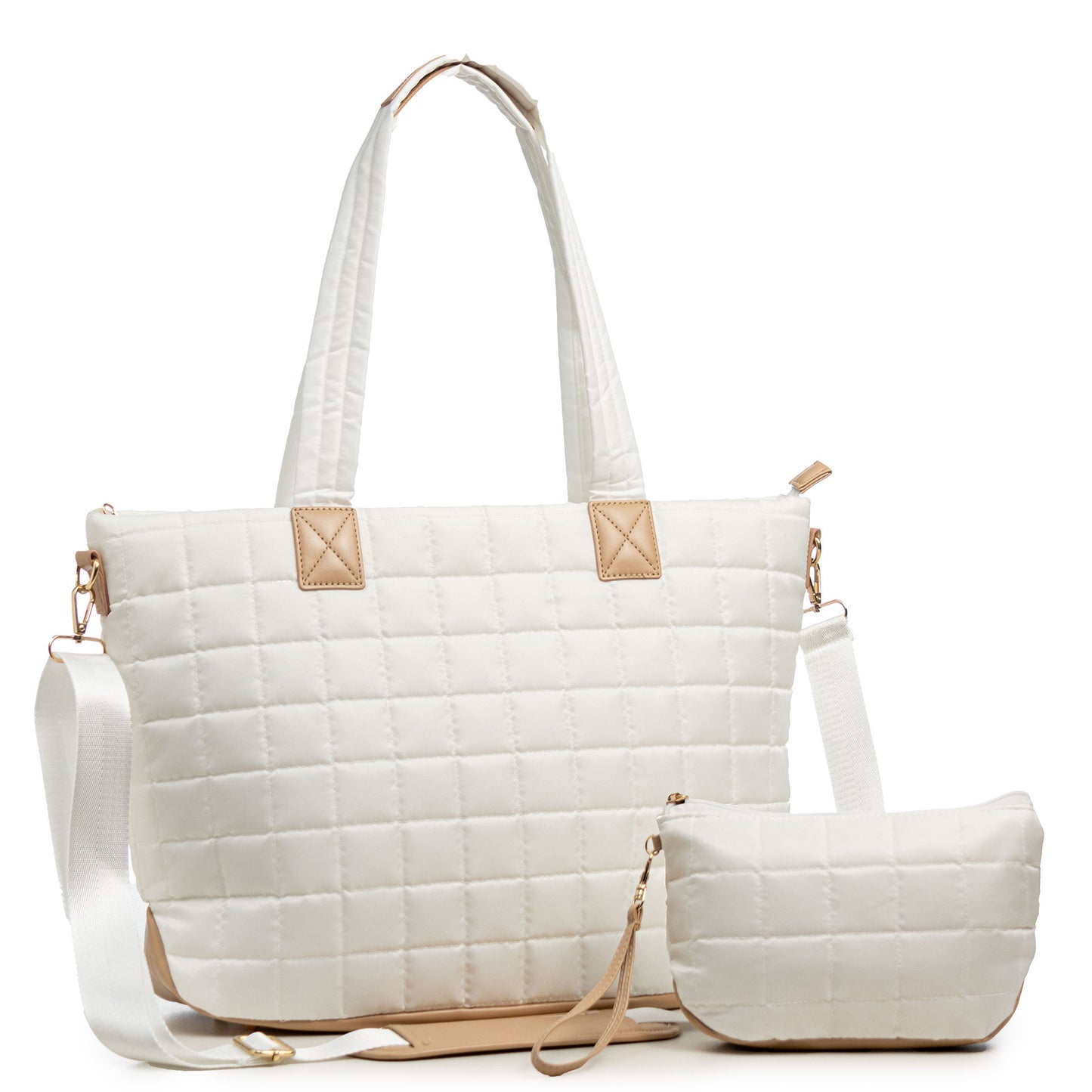 Quilted Nylon Tote with Wristlet *PRE-ORDER*