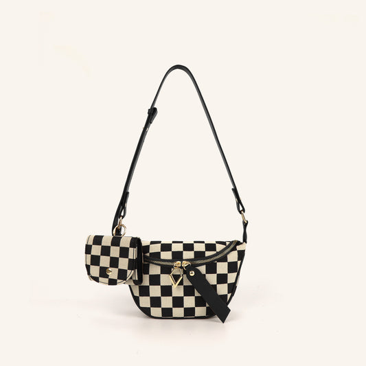 The Jackie Checker Bag with Pouch *PRE-ORDER*