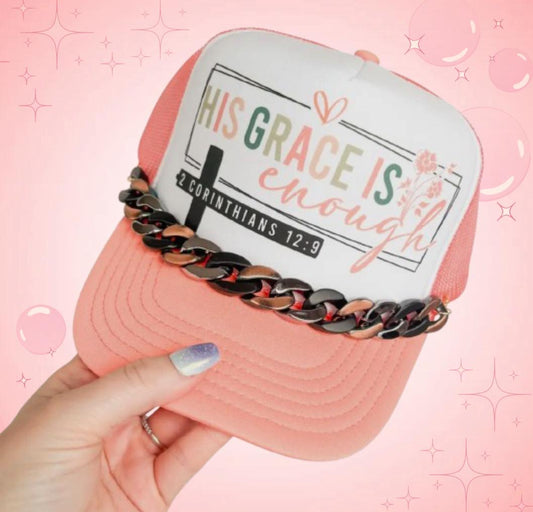 His Grace Is Enough Graphic Trucker Hat
