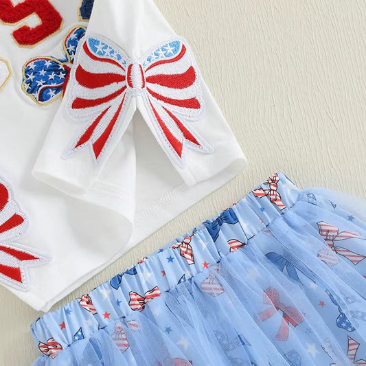 USA Patch Tee and Tulle Skirt Set *PRE-ORDER*