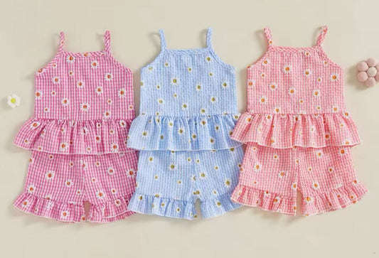 The Pixie Checker and Daisy Tank and Short Set *PRE-ORDER*
