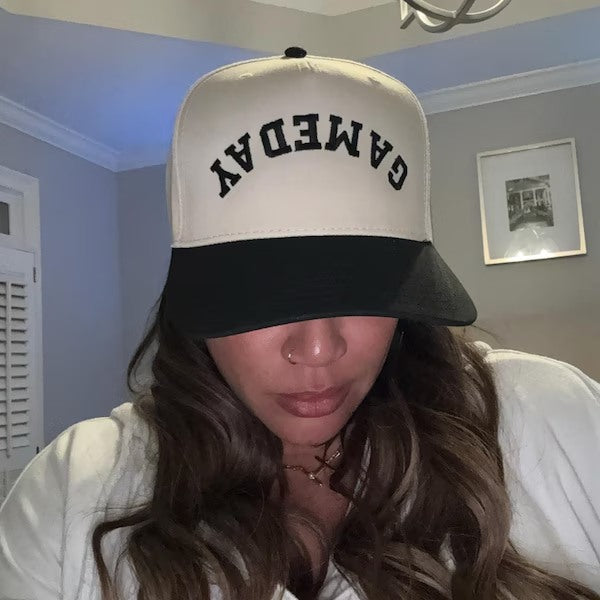 Upside down embroidered hat *PRE-ORDER*