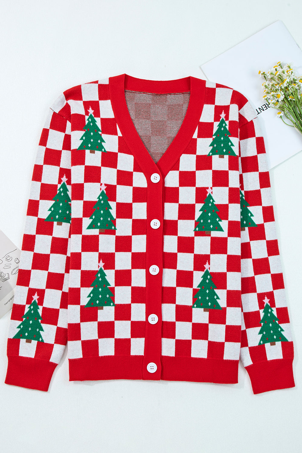 Checkered Christmas Cardigan *PRE-ORDER*