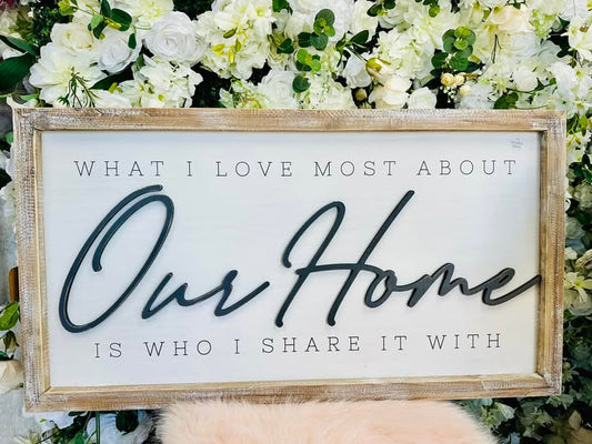 Reversible Love/Our Home Sign