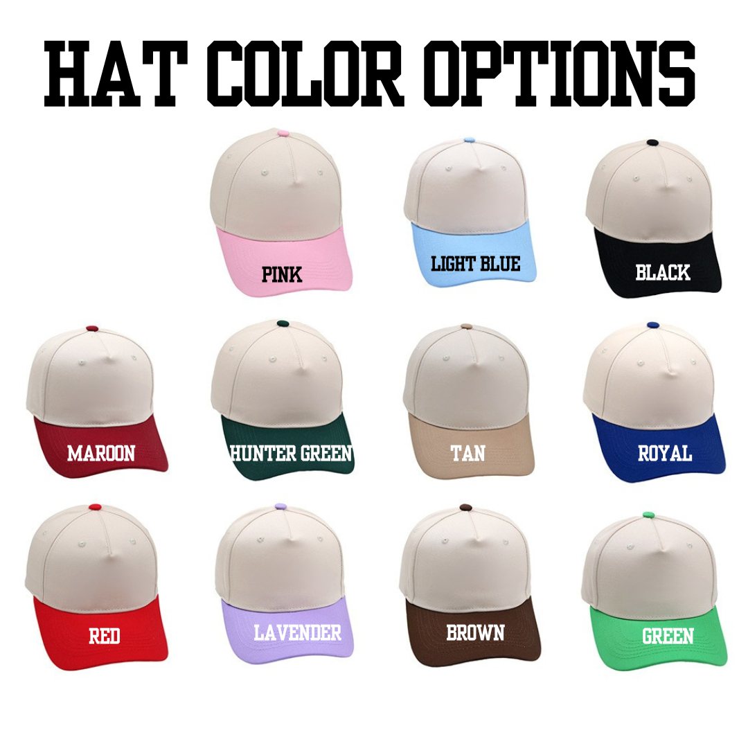 Upside down embroidered hat *PRE-ORDER*