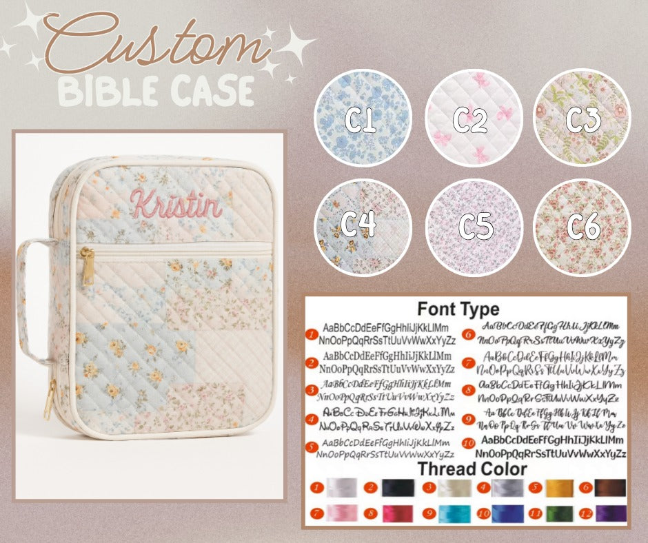 Custom Embroidered Bible Cases (case only) *PRE-ORDER*