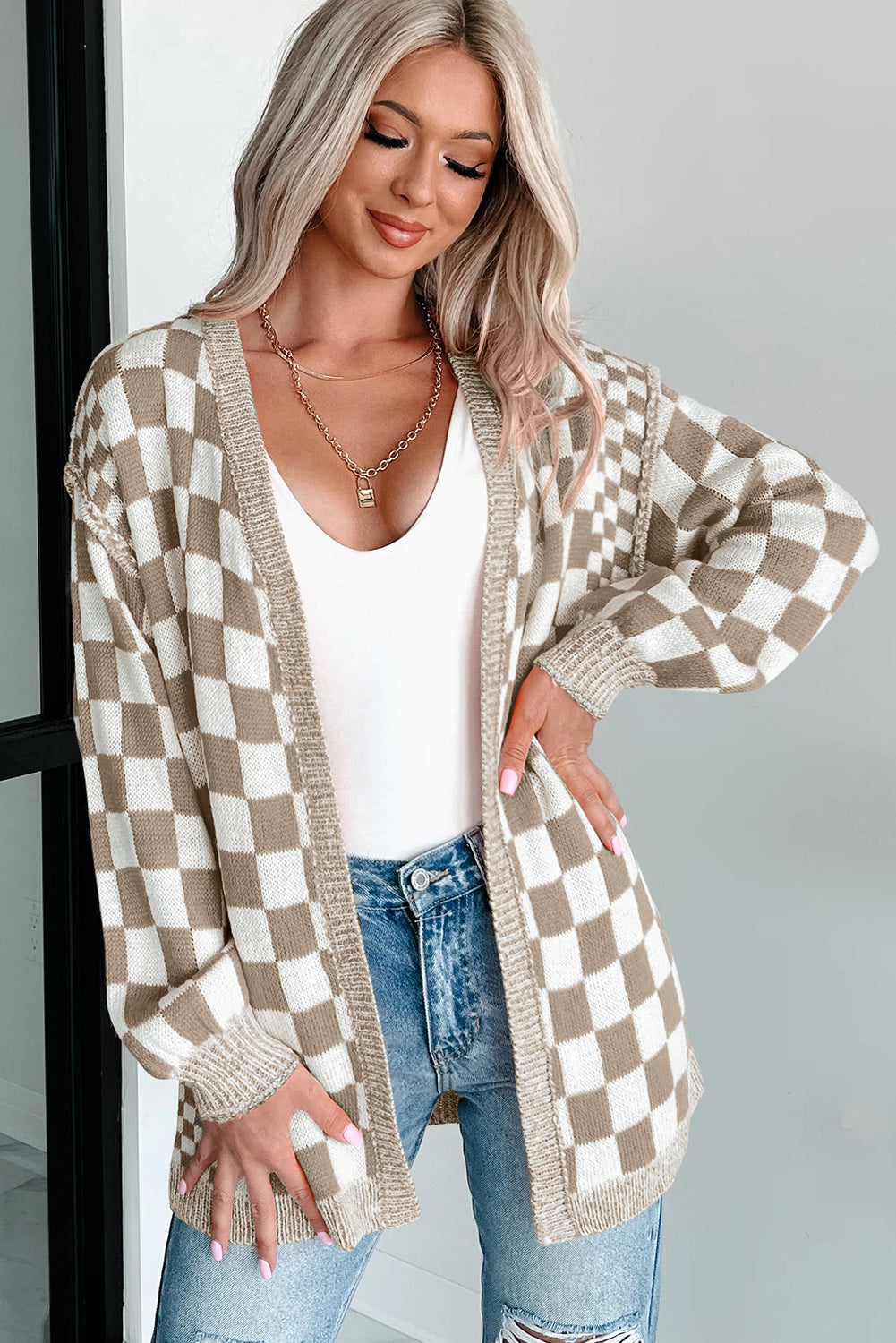 CIENNA Checkered Cardi *PRE-ORDER*
