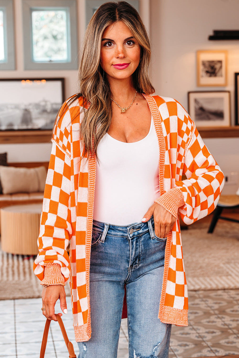 CIENNA Checkered Cardi *PRE-ORDER*