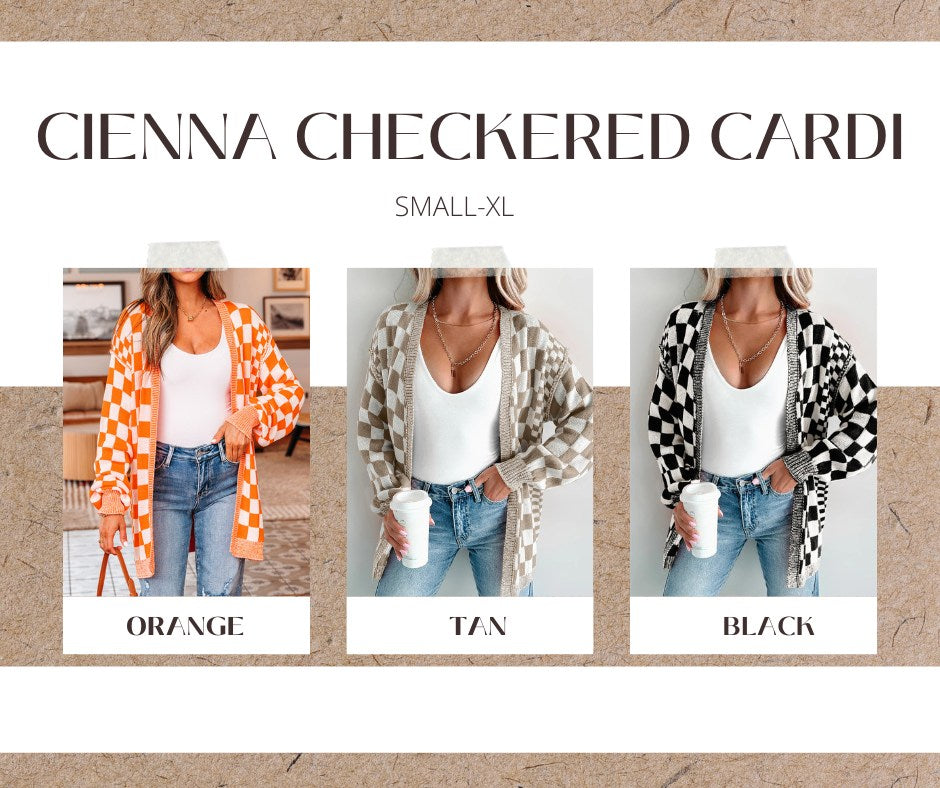 CIENNA Checkered Cardi *PRE-ORDER*