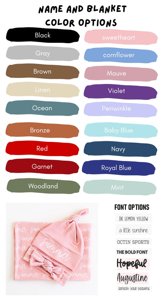 Repeating 3-Piece Blanket and Bow/Hat Set *PRE-ORDER*