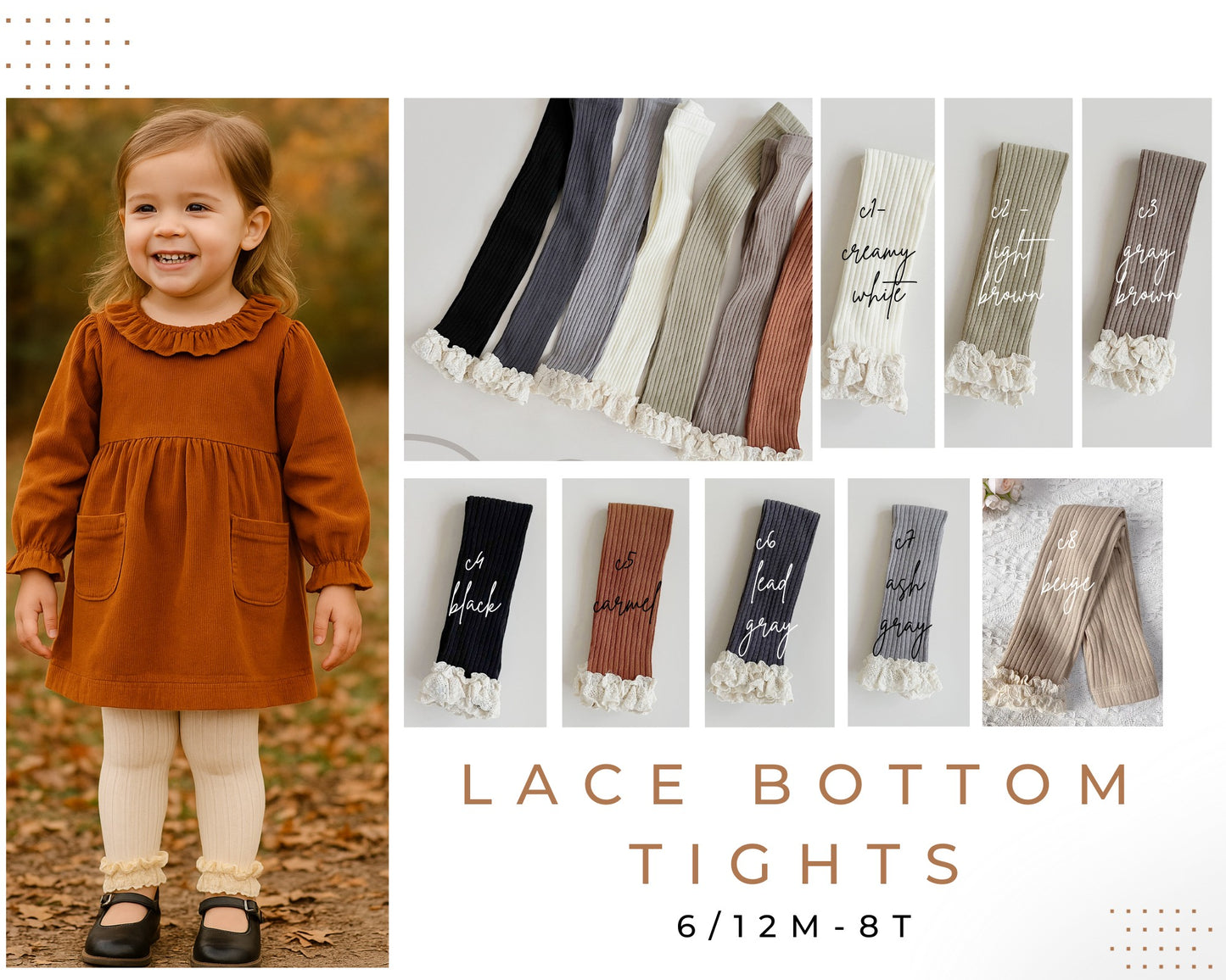 Lace Bottom Tights *PRE-ORDER*