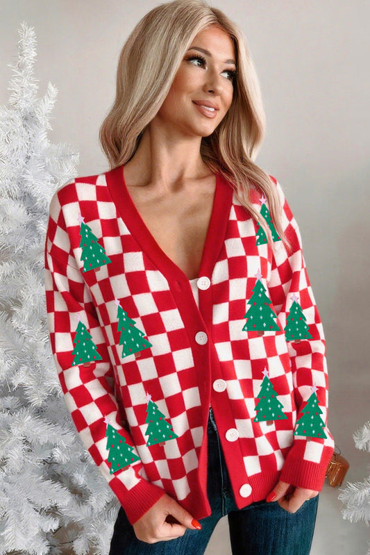 Checkered Christmas Cardigan *PRE-ORDER*