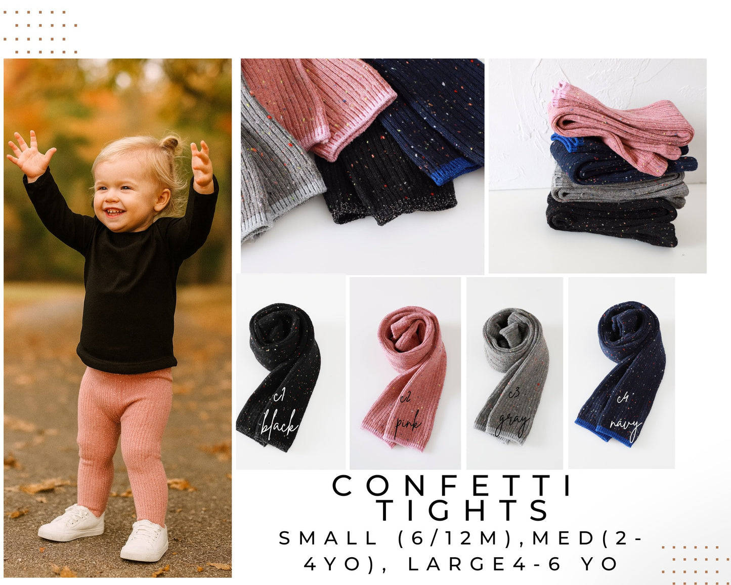 Confetti tights *PRE-ORDER*