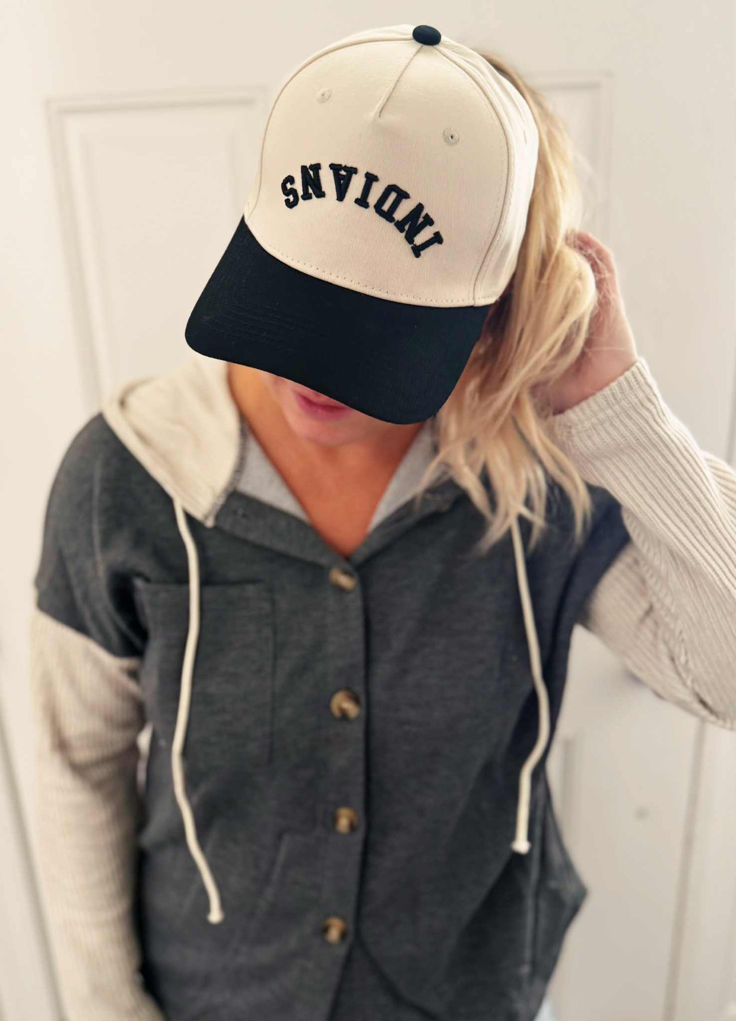 Upside down embroidered hat *PRE-ORDER*