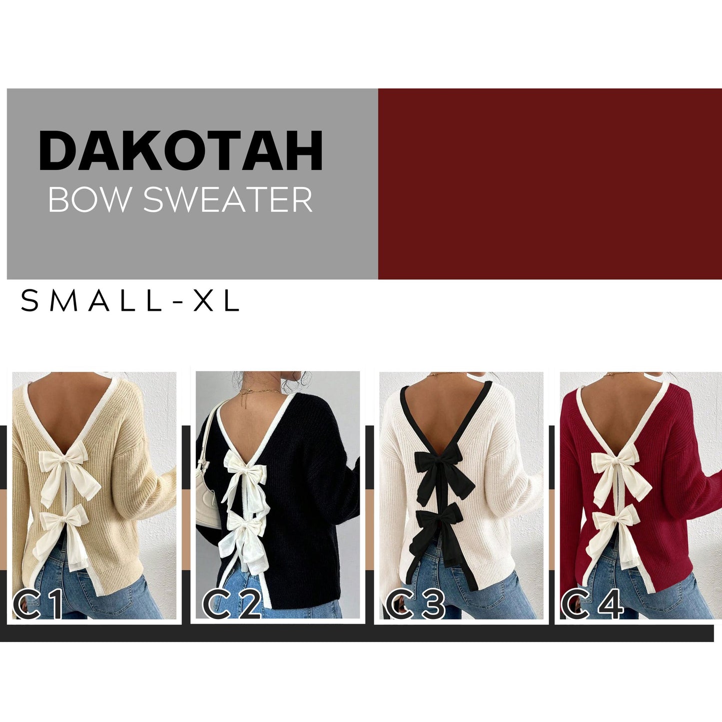 Dakotah Bow Sweater *PRE-ORDER*