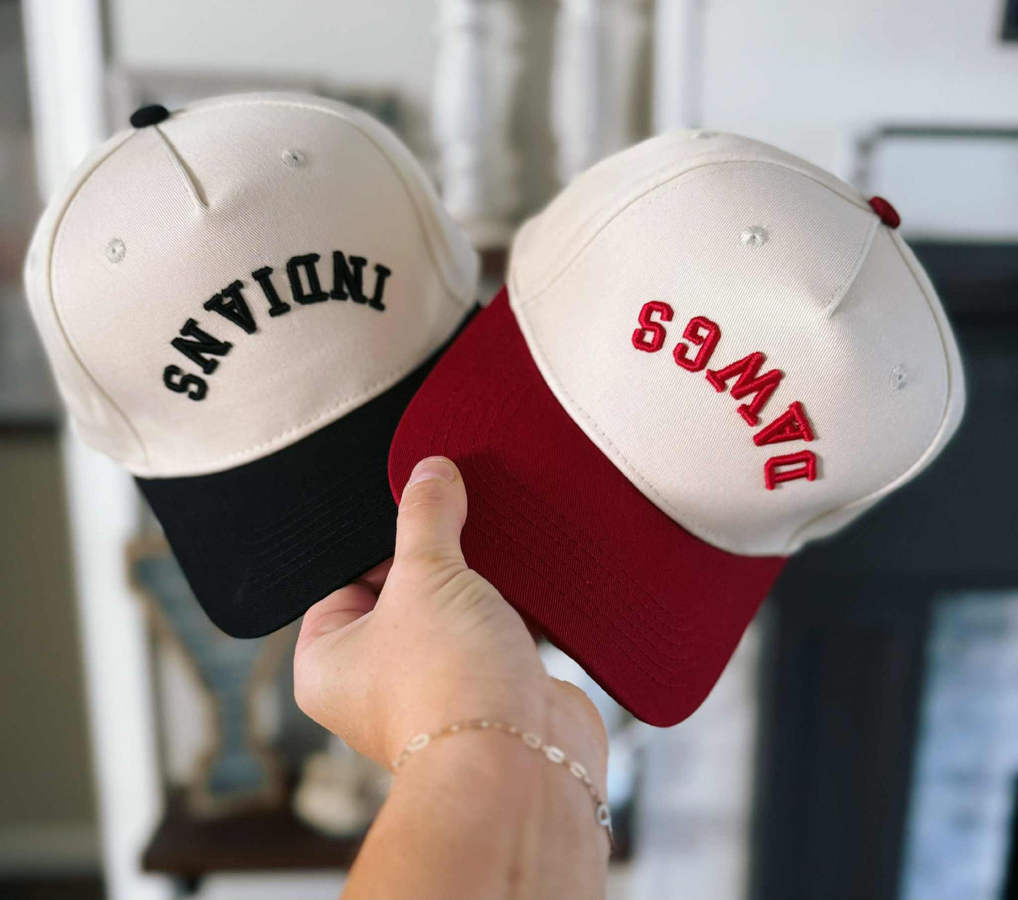 Upside down embroidered hat *PRE-ORDER*