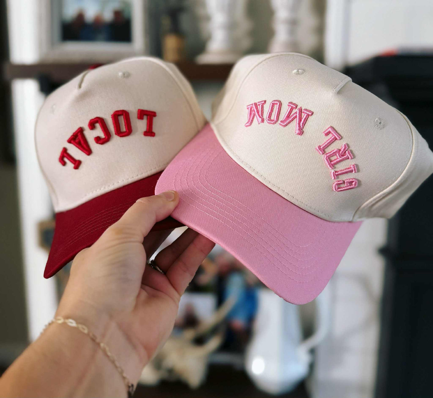 Upside down embroidered hat *PRE-ORDER*