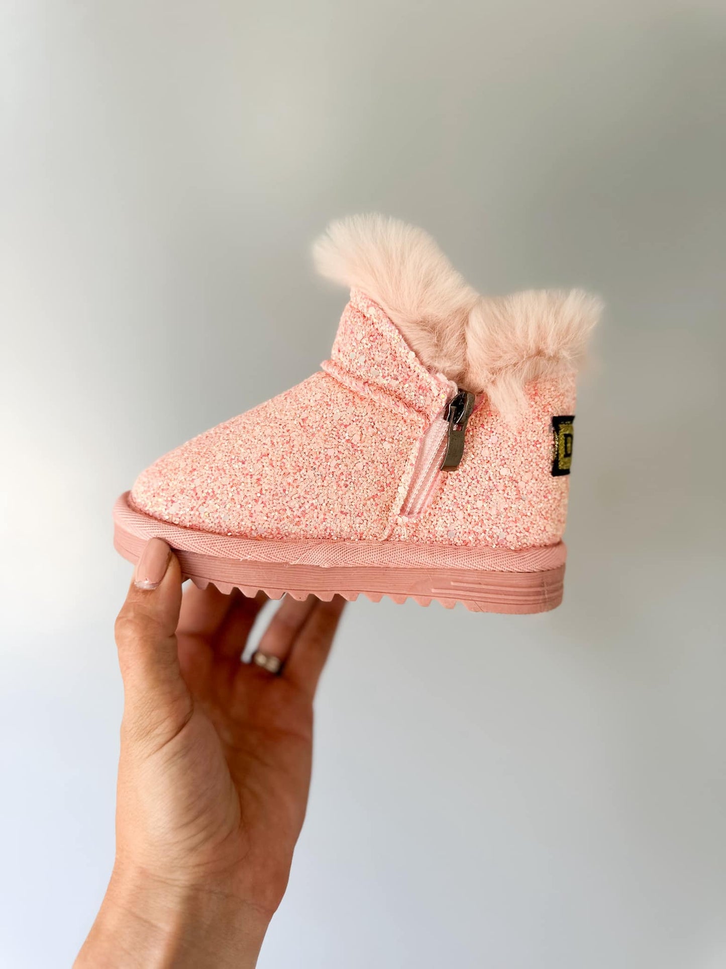 Vegan Leather Fuzzy Sparkle BOOT *PRE-ORDER*