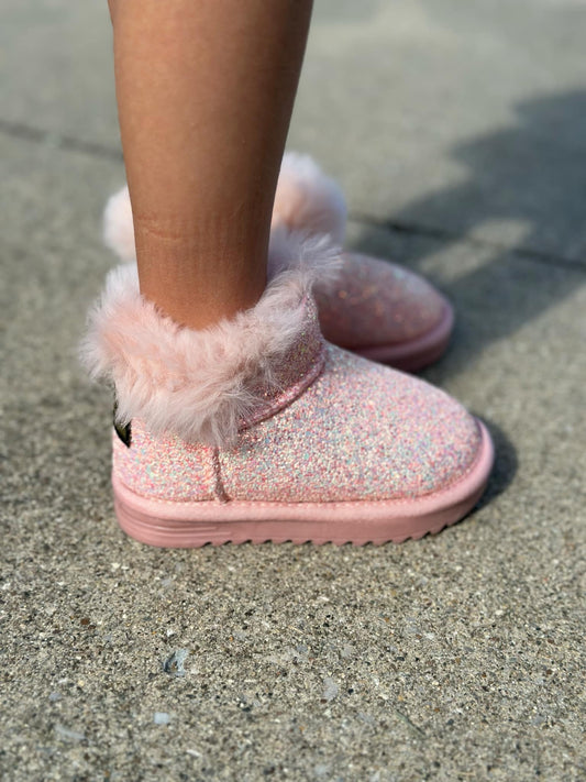 Vegan Leather Fuzzy Sparkle BOOT *PRE-ORDER*