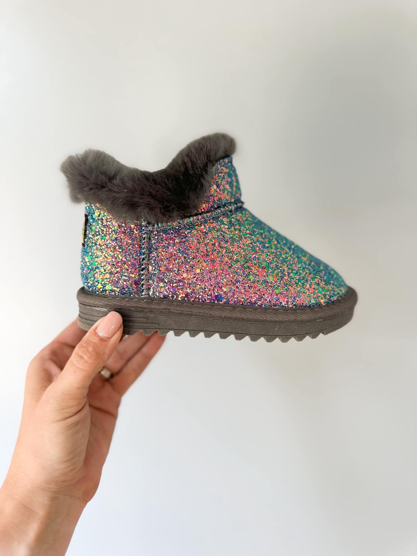 Vegan Leather Fuzzy Sparkle BOOT *PRE-ORDER*