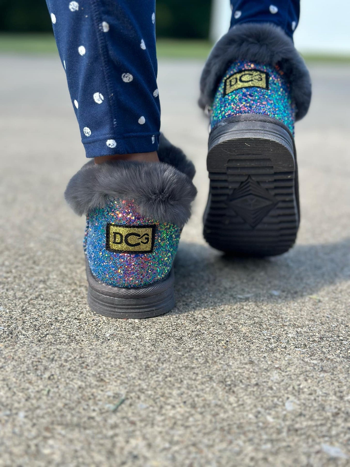 Vegan Leather Fuzzy Sparkle BOOT *PRE-ORDER*