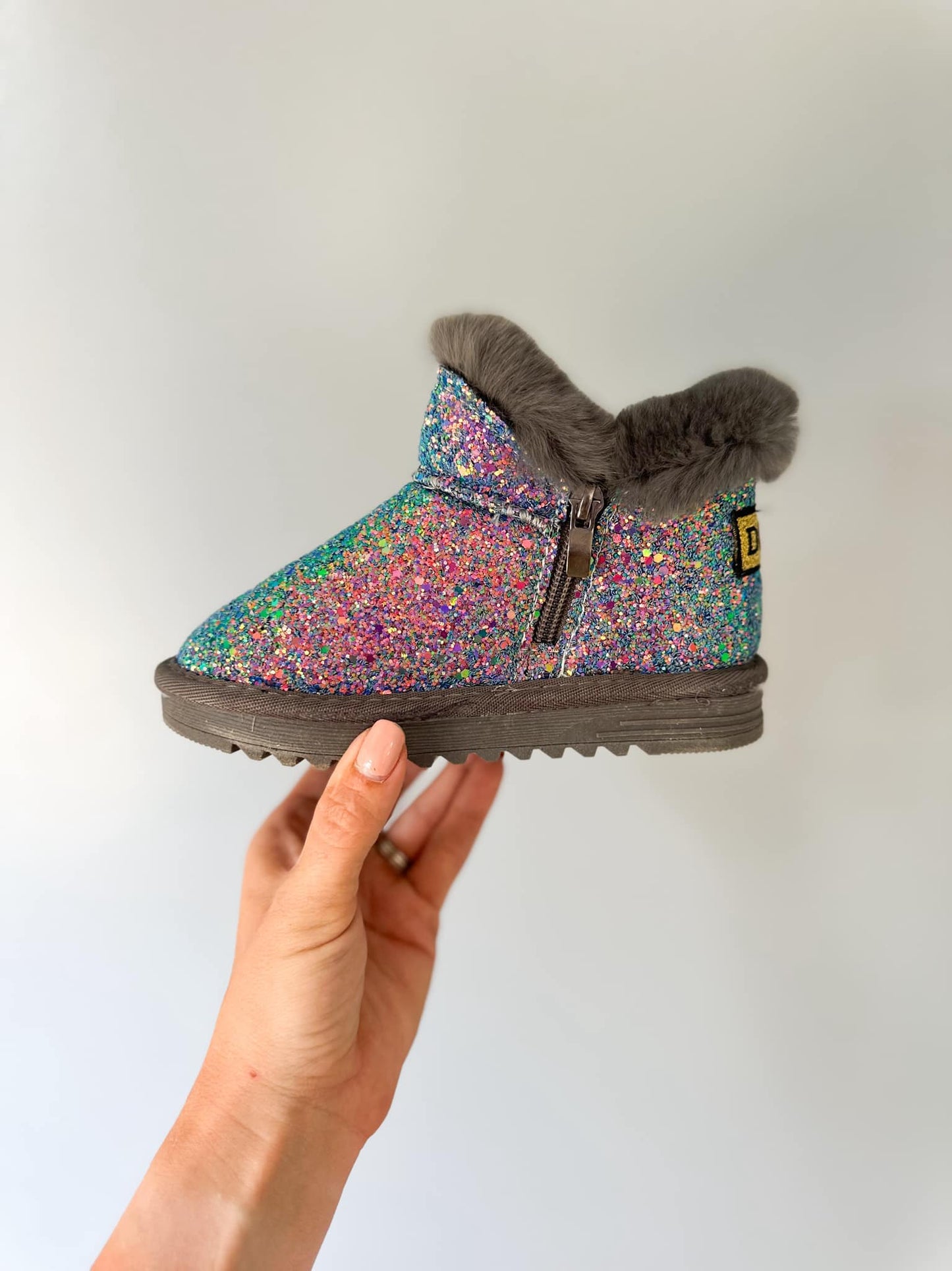 Vegan Leather Fuzzy Sparkle BOOT *PRE-ORDER*