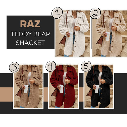 RAZ Teddy Bear Shacket *PRE-ORDER*