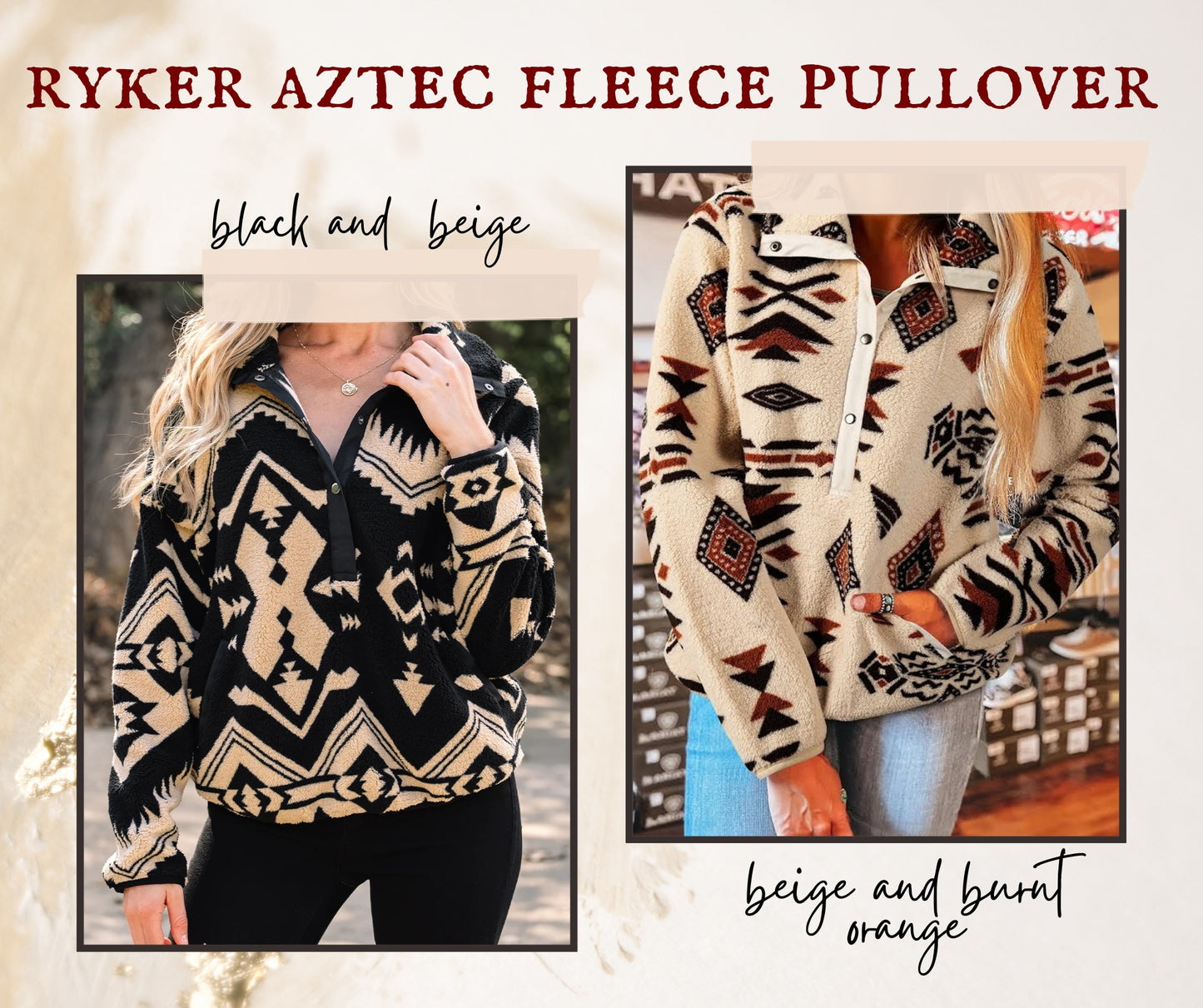 Ryker Aztec fleece pullover *PRE-ORDER*