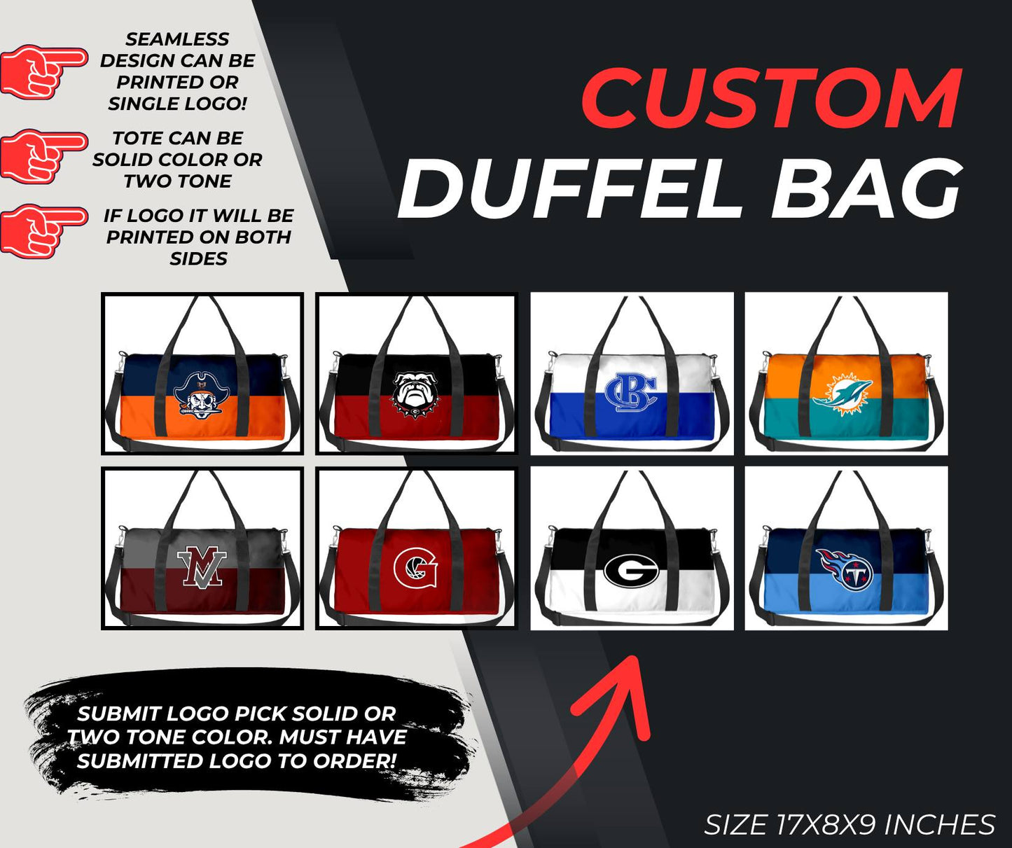 CUSTOM DUFFEL BAGS *PRE-ORDER*