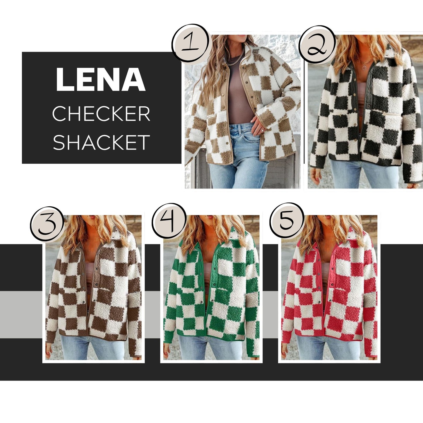 LENA CHECKER SHACKET *PRE-ORDER*