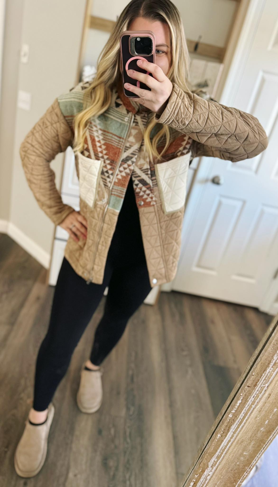 Aztec quilted design jacket *PRE-ORDER*