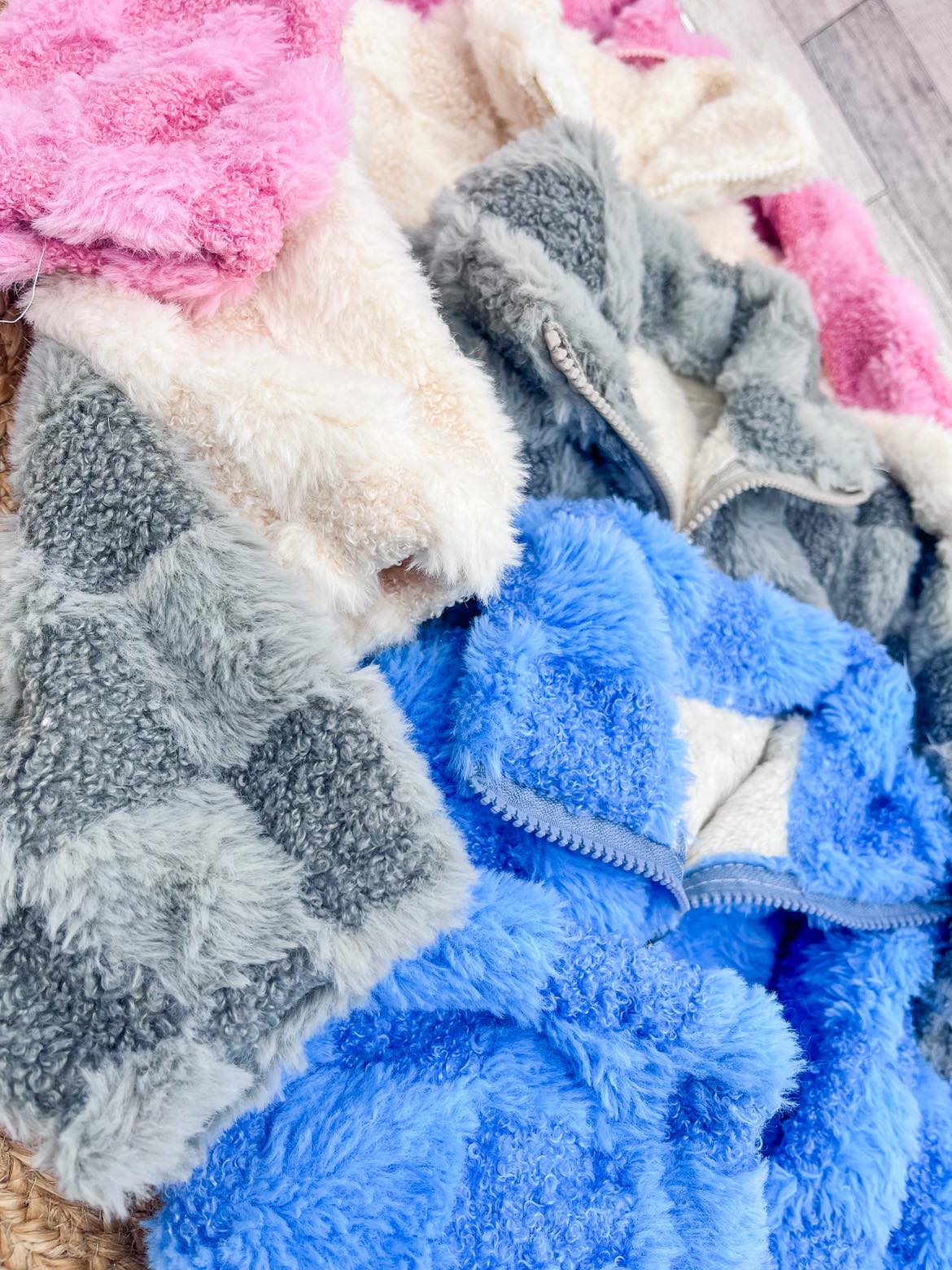 Checker Teddy Bear Fleece *PRE-ORDER*